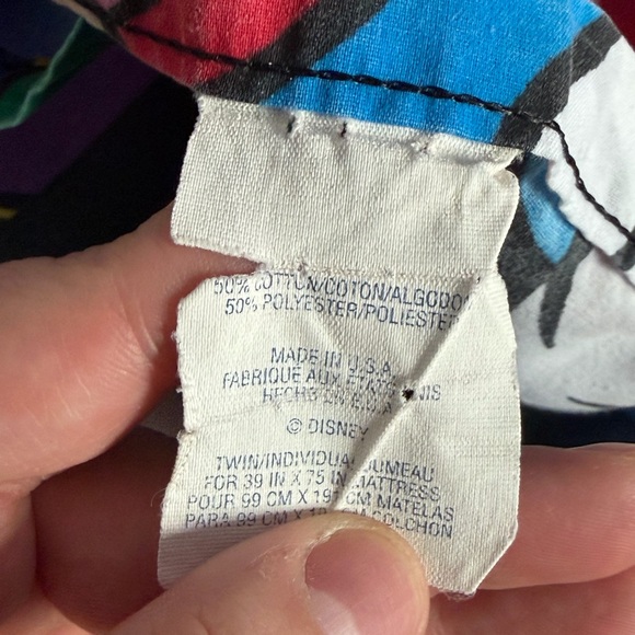 90s Disney Twin Flat Sheet Mickey & Friends Pop Art - Picture 5 of 5